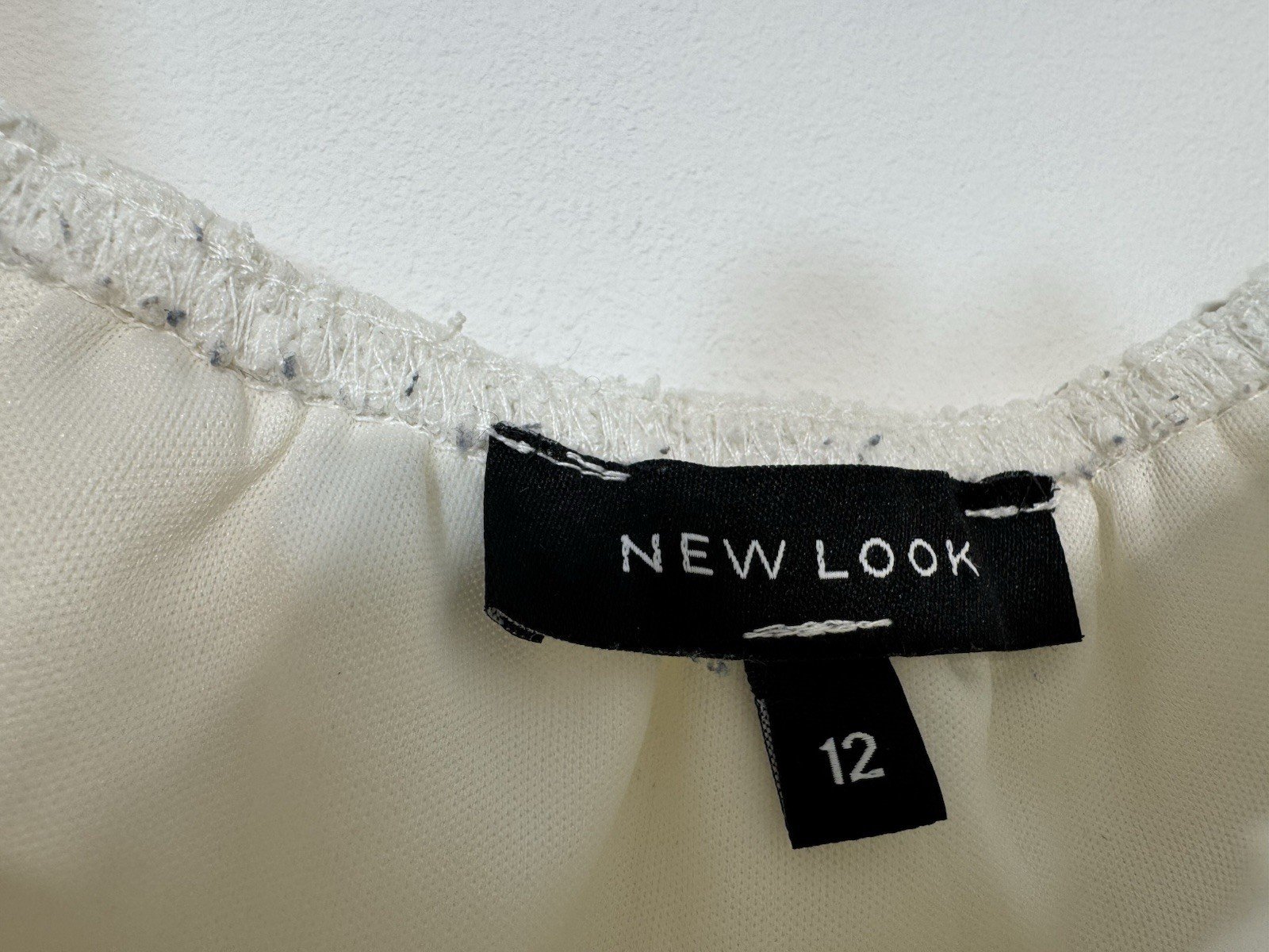 New Look Lacey Overlay Bardot Neckline Top Size 12