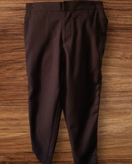 New Look Men Purple Trouser With Black Side Piping Zip/hook Eye Close Size 30R