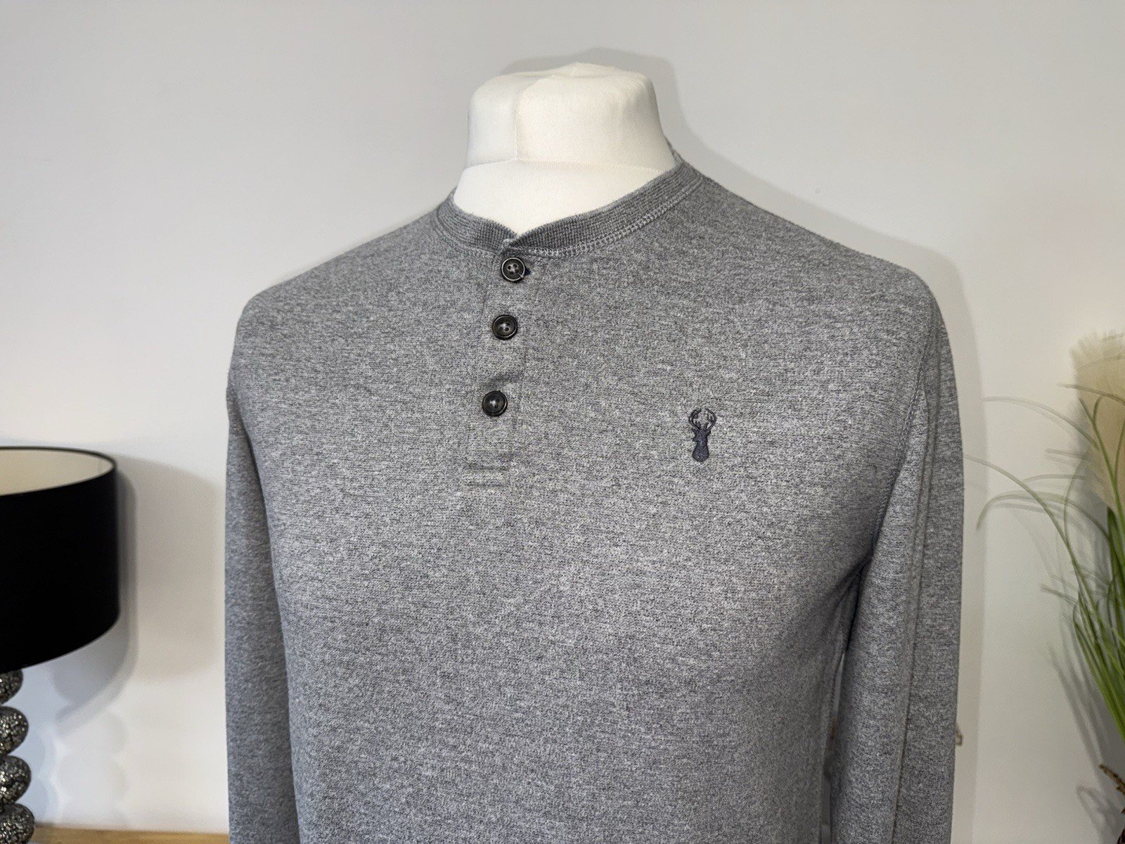 Next Grey Graphic Sweat Top Size M