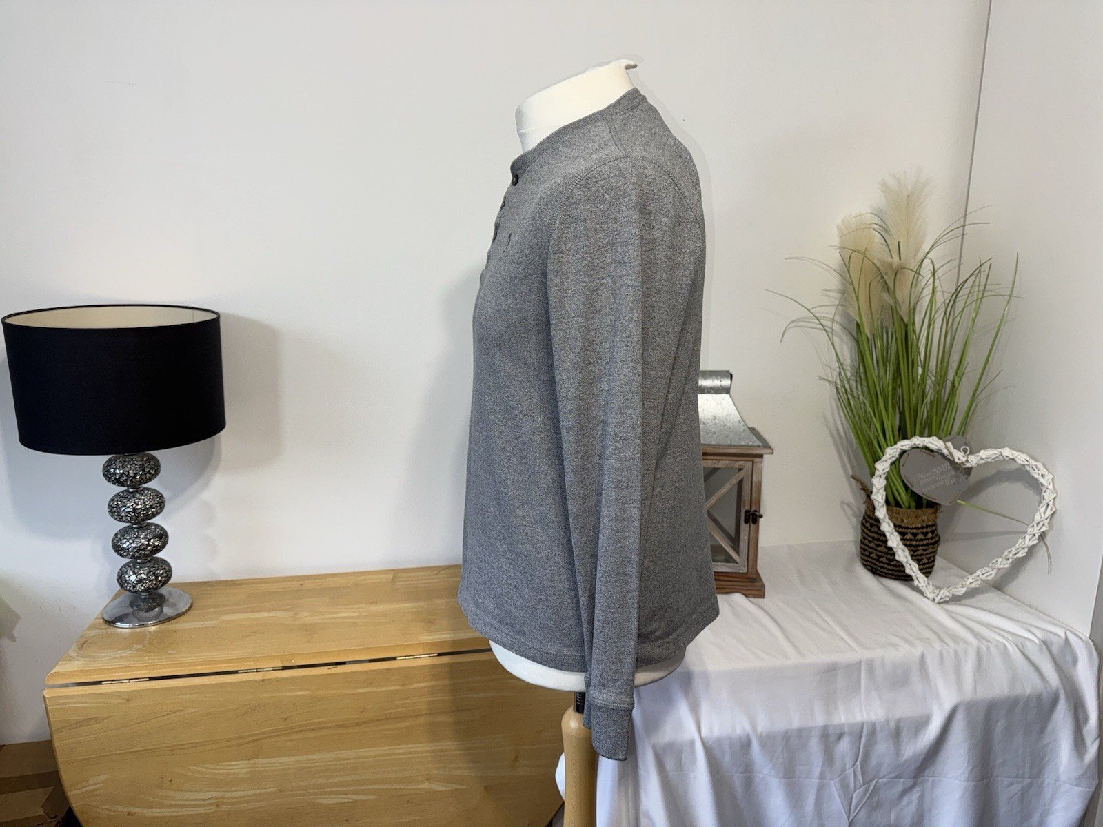 Next Grey Graphic Sweat Top Size M