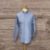 Platino de Marquis 100% Cotton Modern Fit Shirt Pale Blue Textured Neck 16.5