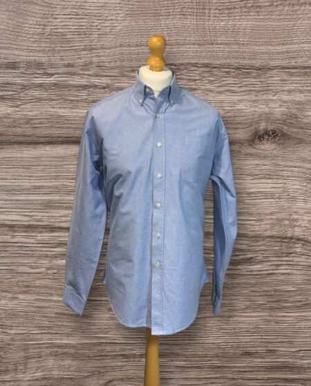 Platino de Marquis 100% Cotton Modern Fit Shirt Pale Blue Textured Neck 16.5
