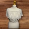 River Island White Lace Detail Off The Shoulder Crop Top Size 12