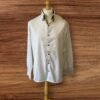 River Island White Shirt Beige Collar And Front Trim Size XL