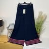 Roksanda Navy Wide Leg Knit Trousers Elasticated Waist Size 18