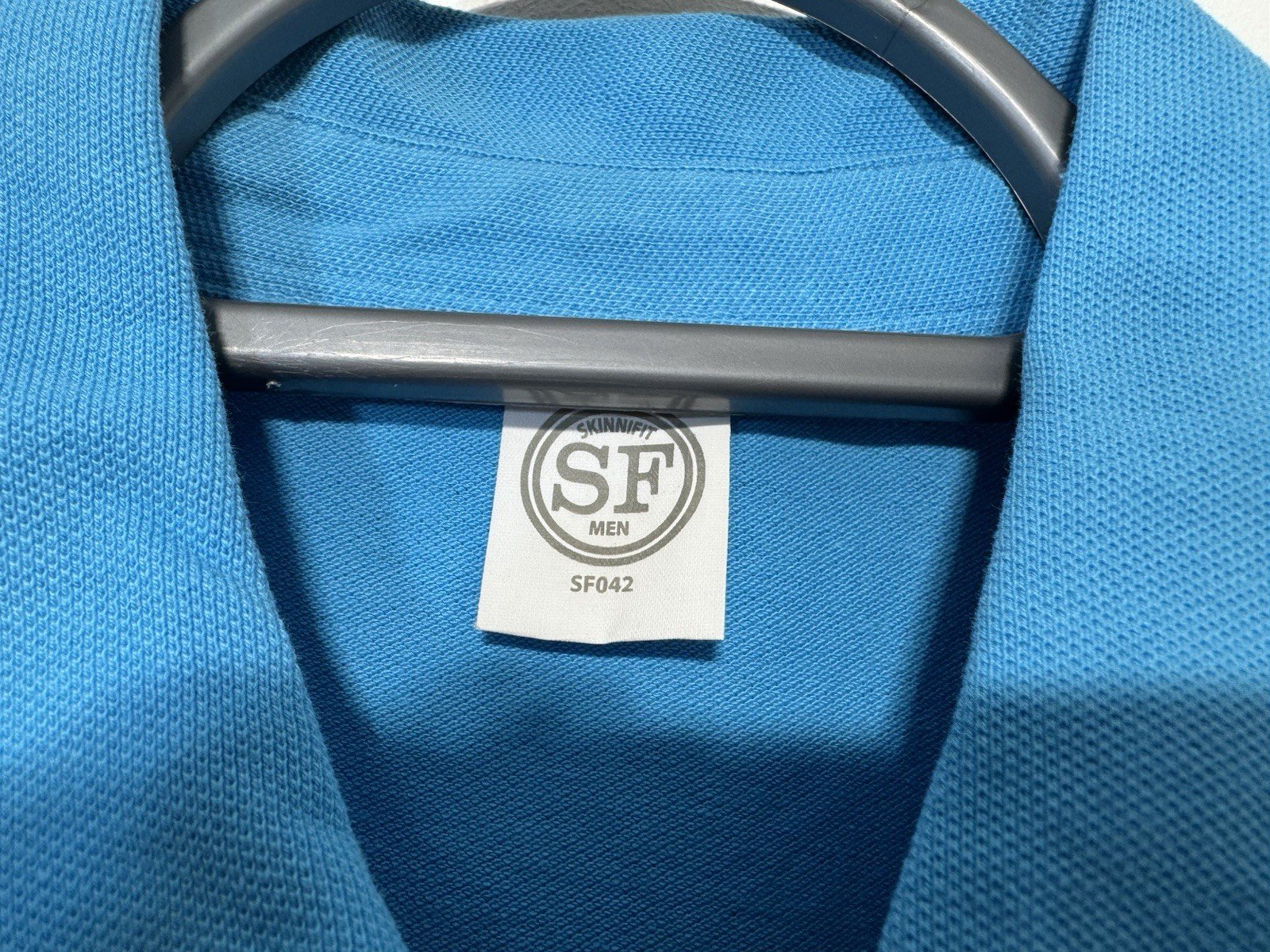 Skinnifit Sky Blue Pique Polo Top Size XL