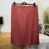 Slimma Terracotta Pencil Skirt With Front Pleat Size 20