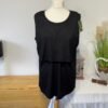 Sosolism Black Relaxed Fit Breast Feeding Top Size 2XL