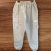 Womens PLT Grey Cargo Style Trousers With Elastic Waist And Cuff Size 6