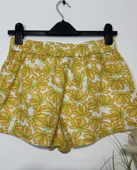 Zara Floral Lined Elasticated Waist Shorts Size S