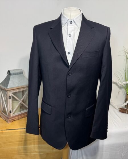 Zara French Navy 100% Wool Blazer Lined Size 38R