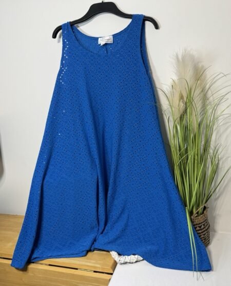 Zooni Royal Blue Broidery Anglaise Sundress Size 14