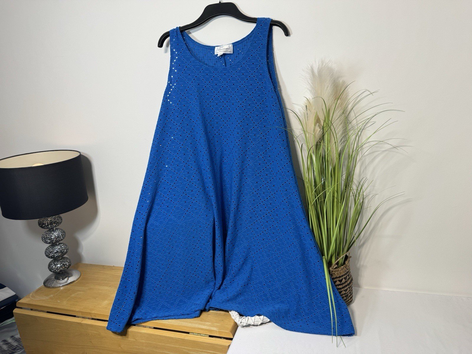 Zooni Royal Blue Broidery Anglaise Sundress Size 14