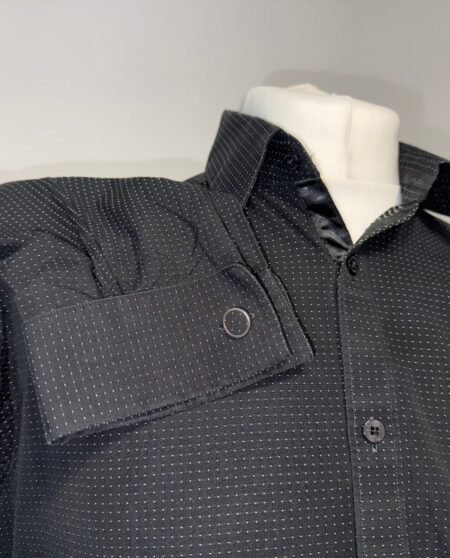 Autograph Black Fine Polka Dot Superfine Cotton Shirt 16.5