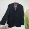 Burtons Black Wool Blend Single Breasted Line Blazer Chest 38”