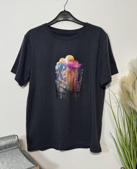 Charcoal Grey Graphic Short Sleeve T-Shirt Size M