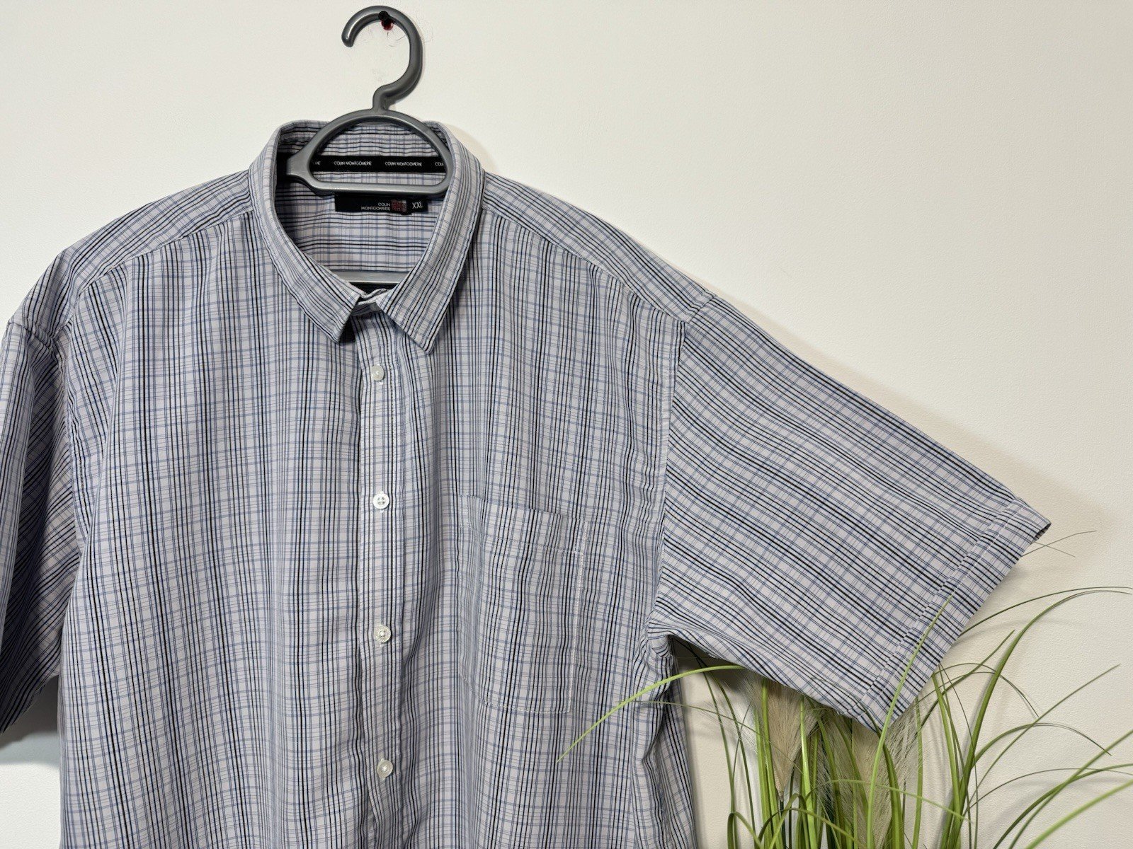 Colin Montgomerie Check Short Sleeve Shirt Size 2XL