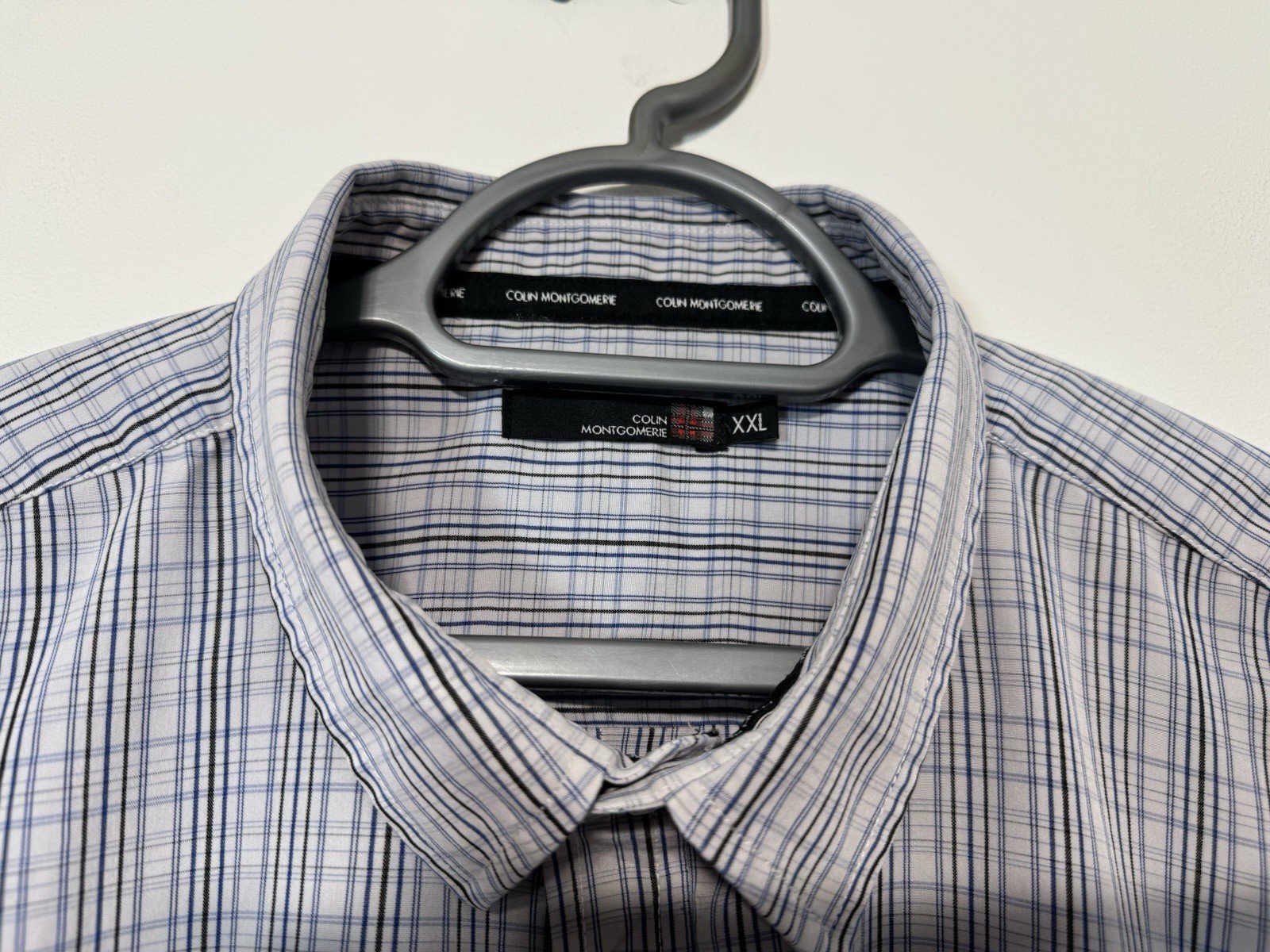 Colin Montgomerie Check Short Sleeve Shirt Size 2XL