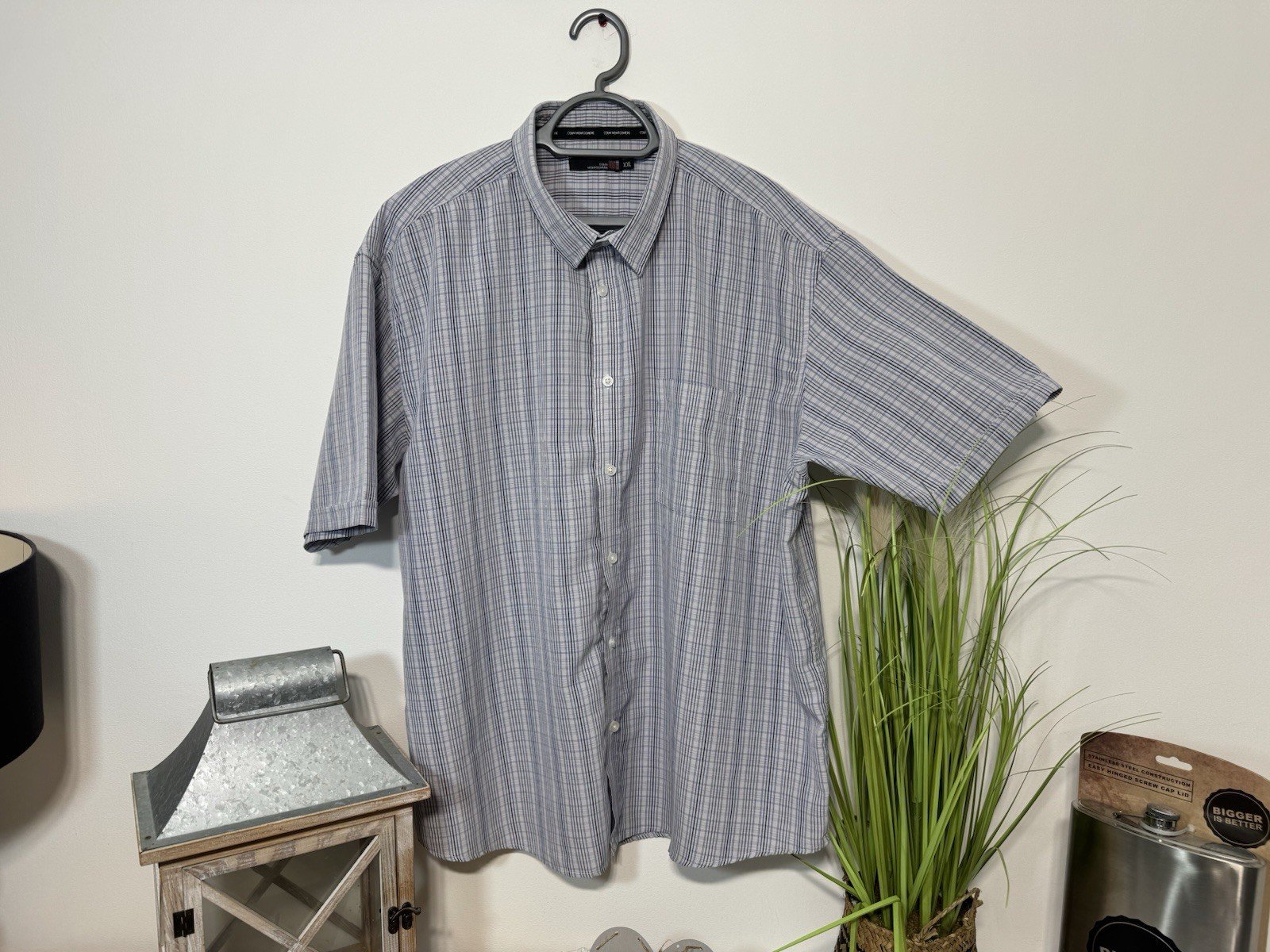 Colin Montgomerie Check Short Sleeve Shirt Size 2XL