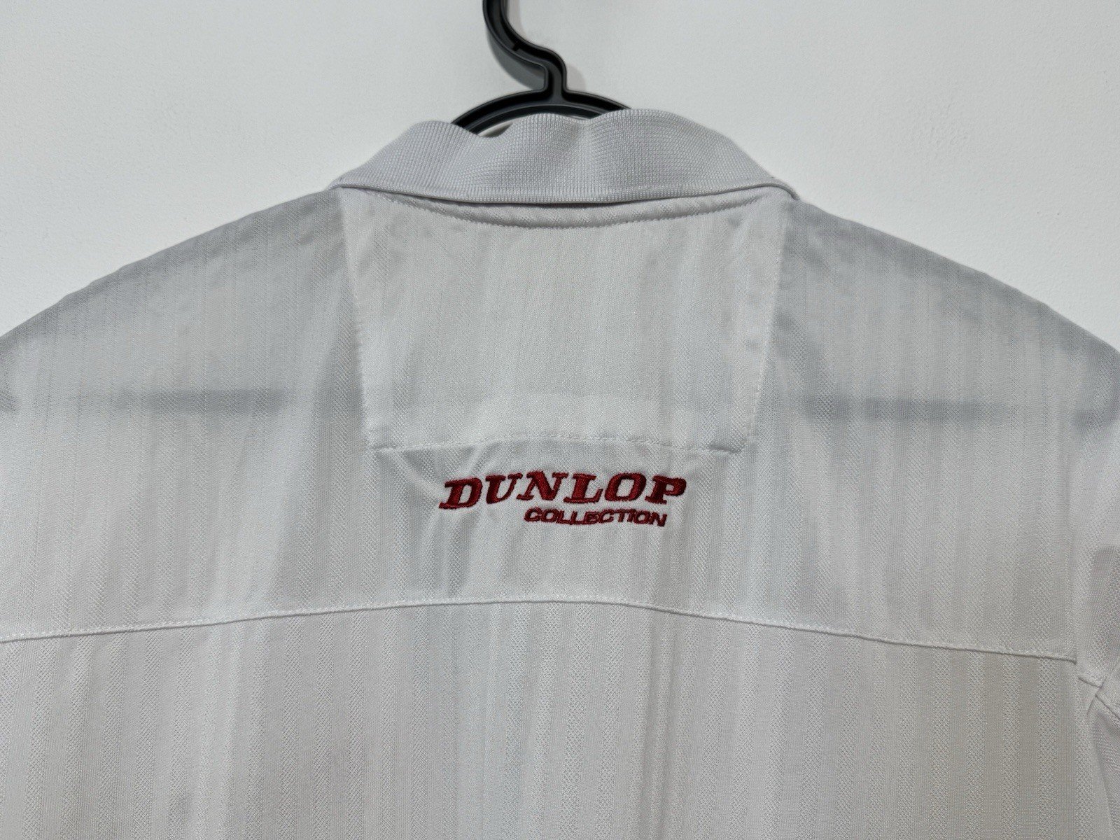 Dunlop White Embroidered Logo Short Sleeve Polo Golf Top Size L