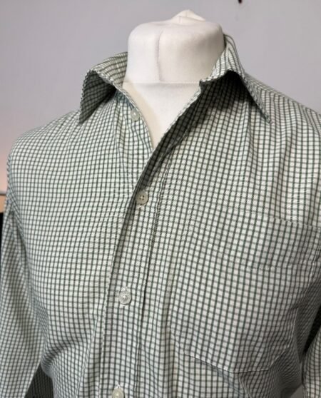 EWM Pure Classics Cream Check Long Sleeve Shirt Size S