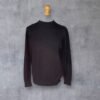 F&F Black Cotton Blend Tight Knit Crew Neck Jumper Size L