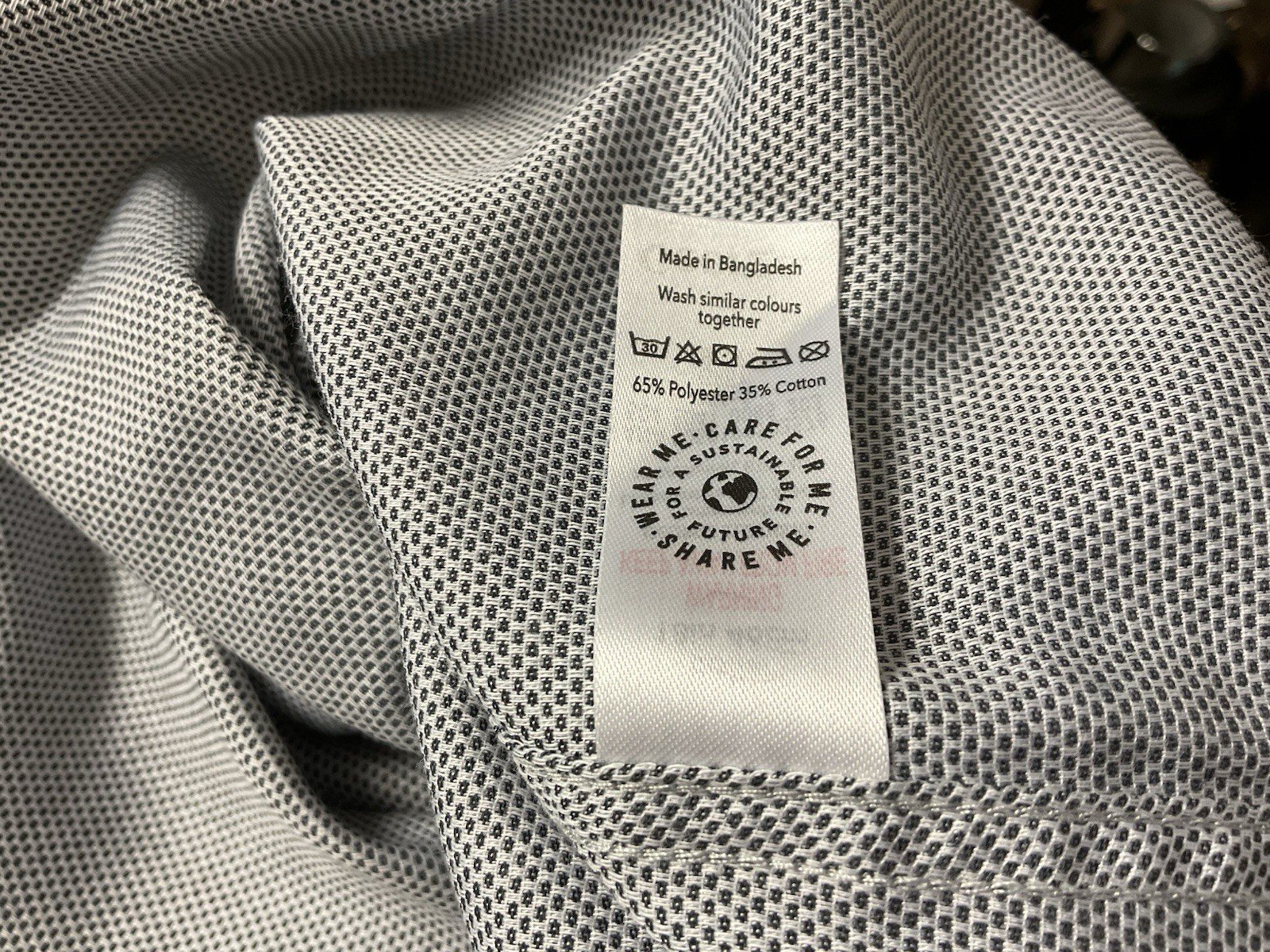 George Grey Textured Long Sleeve Shirt Neck 18