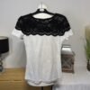 H&M Grey Fleck Lace Effect Yolk Tee Size XS