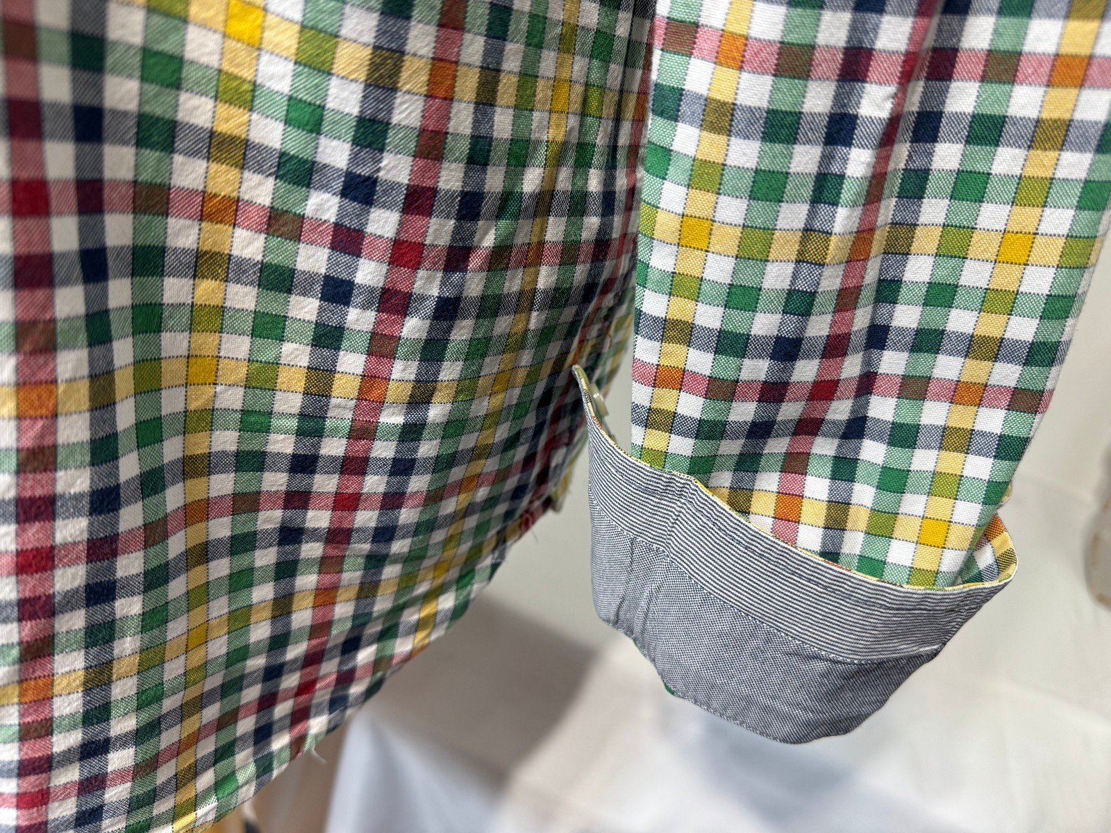 J.Hampton & Sons Check Premium Woven Cotton Long Sleeve Shirt Size M