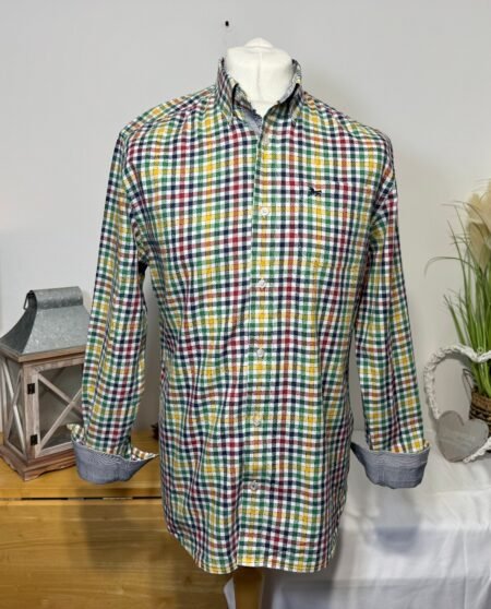 J.Hampton & Sons Check Premium Woven Cotton Long Sleeve Shirt Size M
