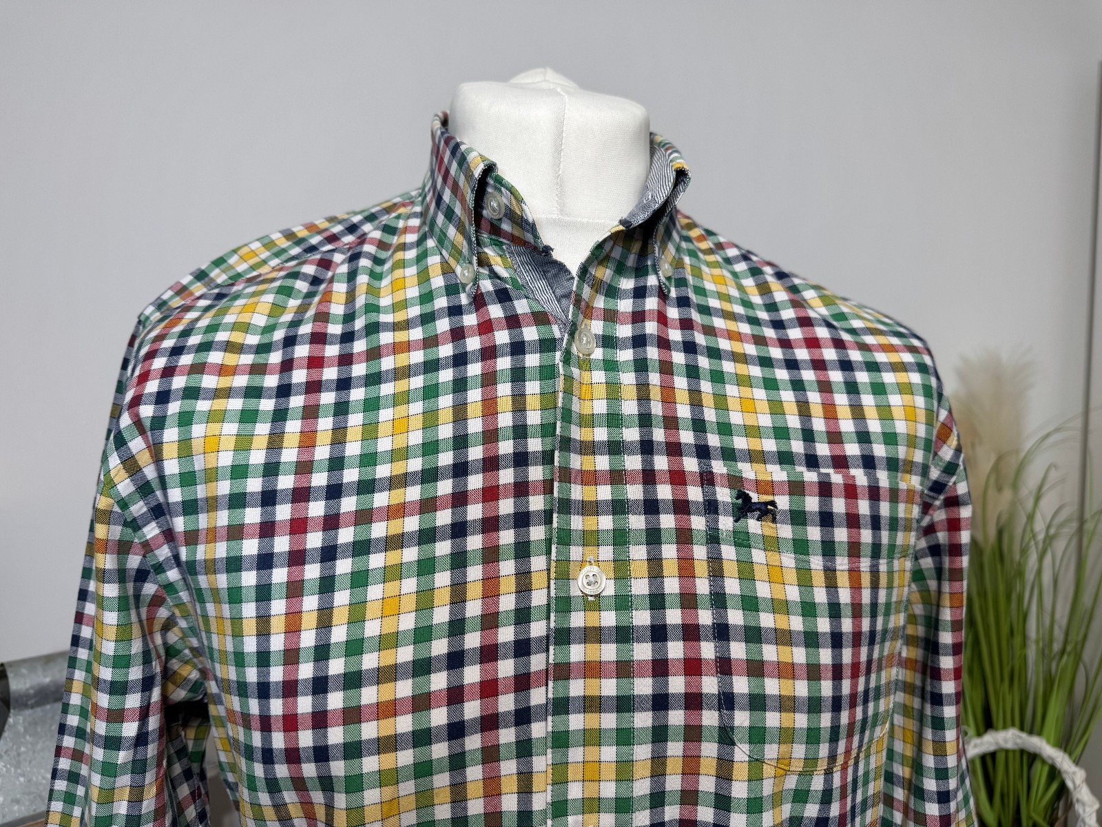 J.Hampton & Sons Check Premium Woven Cotton Long Sleeve Shirt Size M