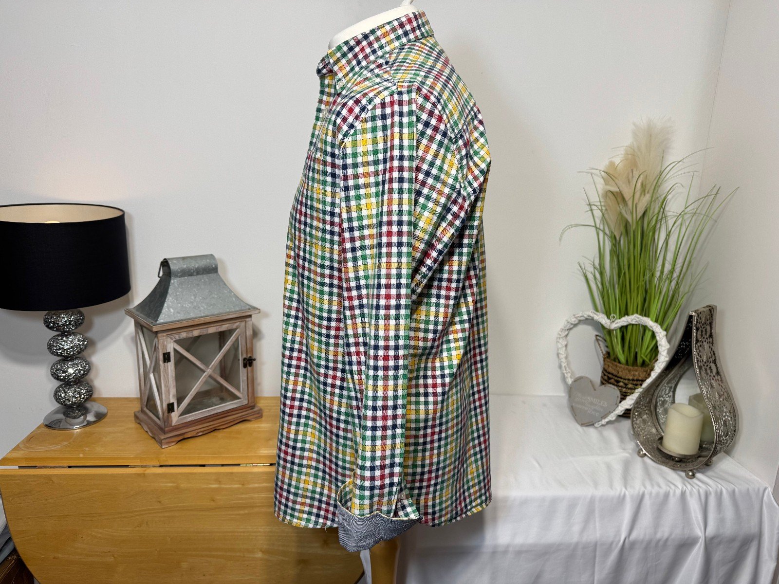 J.Hampton & Sons Check Premium Woven Cotton Long Sleeve Shirt Size M