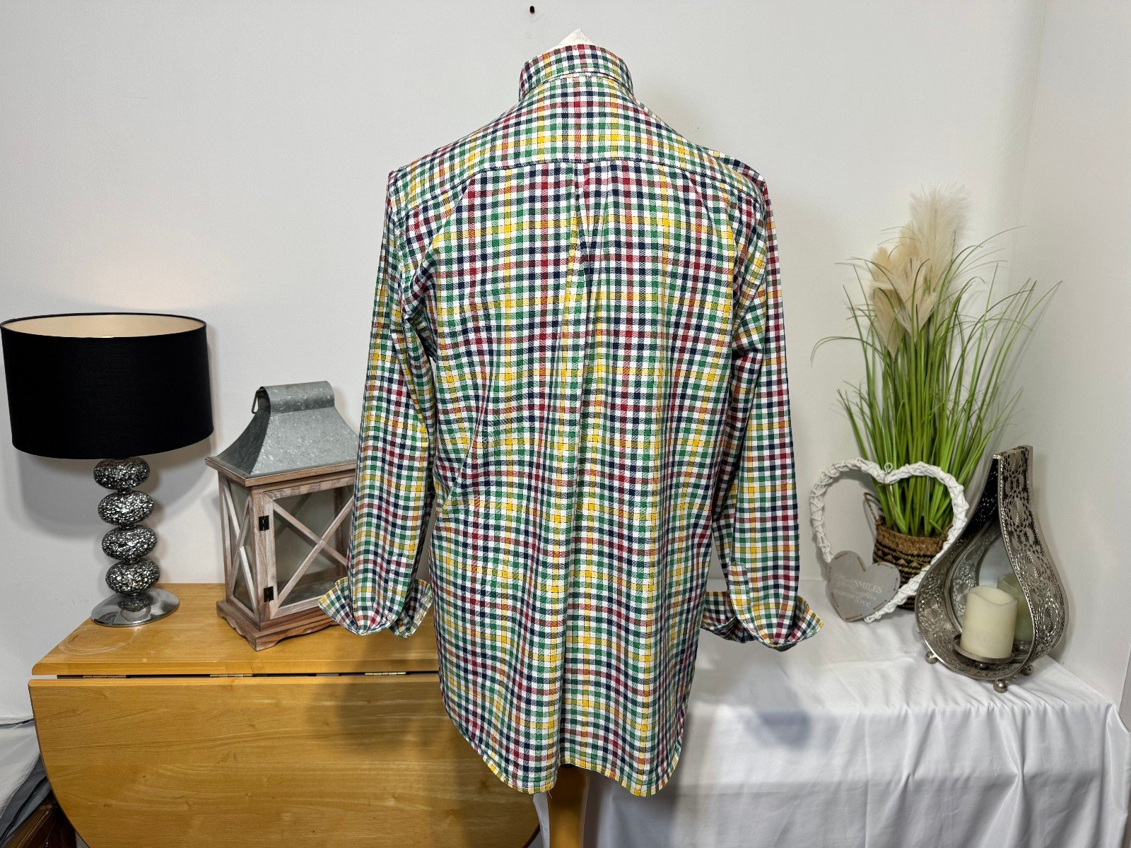 J.Hampton & Sons Check Premium Woven Cotton Long Sleeve Shirt Size M