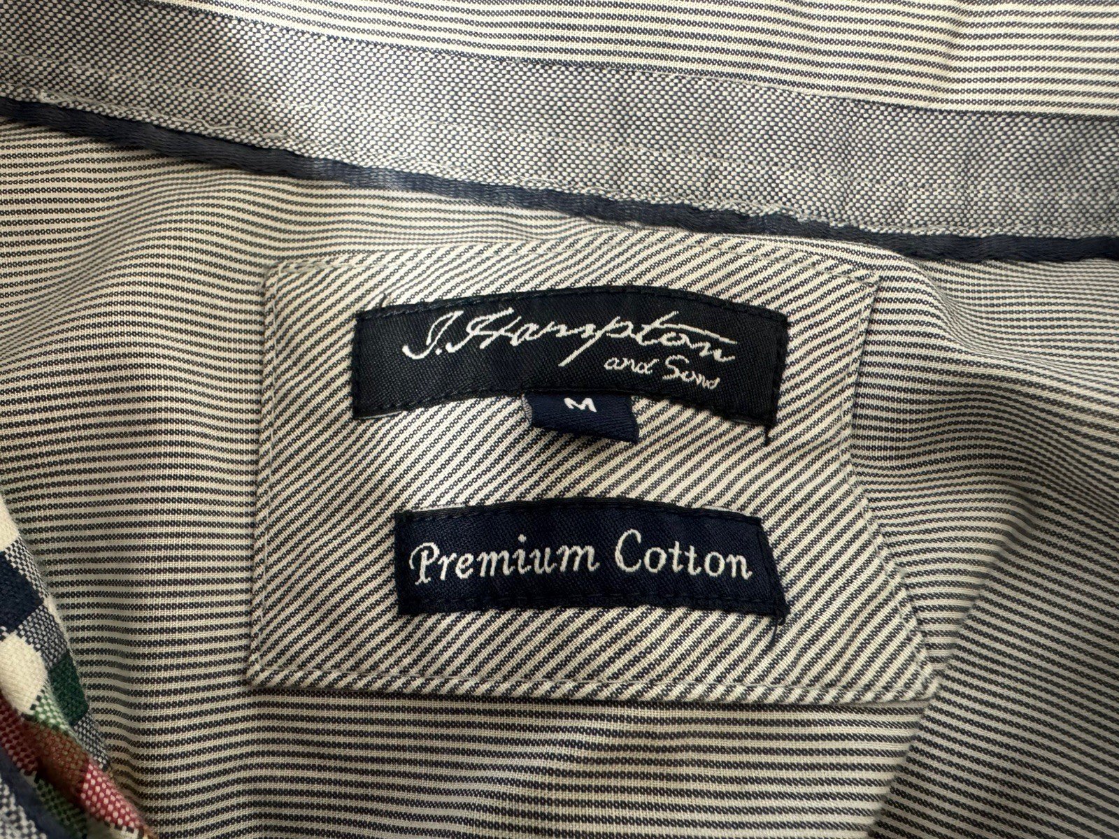 J.Hampton & Sons Check Premium Woven Cotton Long Sleeve Shirt Size M