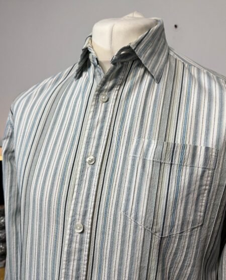 John Rocha Textured Stripe Long Sleeve Shirt Size L
