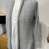MARY MADE IN ITALY SILVER GREY CROCHET EFFECT CARDIGAN XL