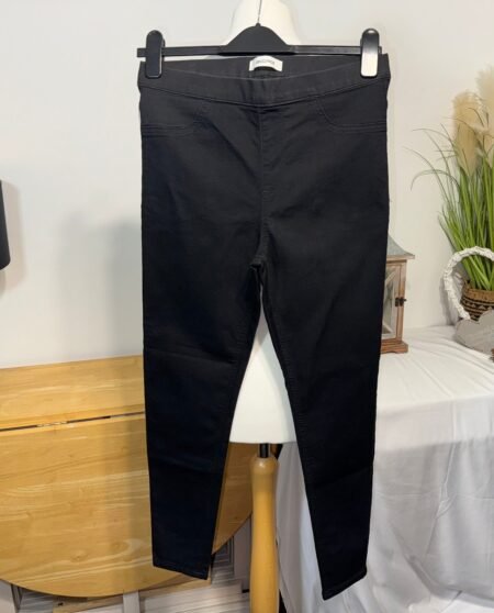 M&S BLACK STRETCH JEGGINGS SIZE 12S