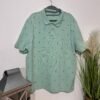 M&S Light Mint Pique Knit Graphic Polo Shirt Size 2XL
