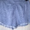 Miss Selfridge Lined Blue Lace  Hot pants  Zip Closure Size 8