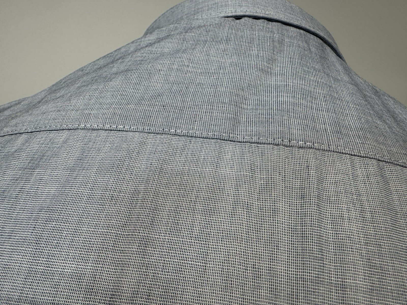 NEW Grey Woven Long Sleeve Regular Fit Easy Iron Shirt Neck 17