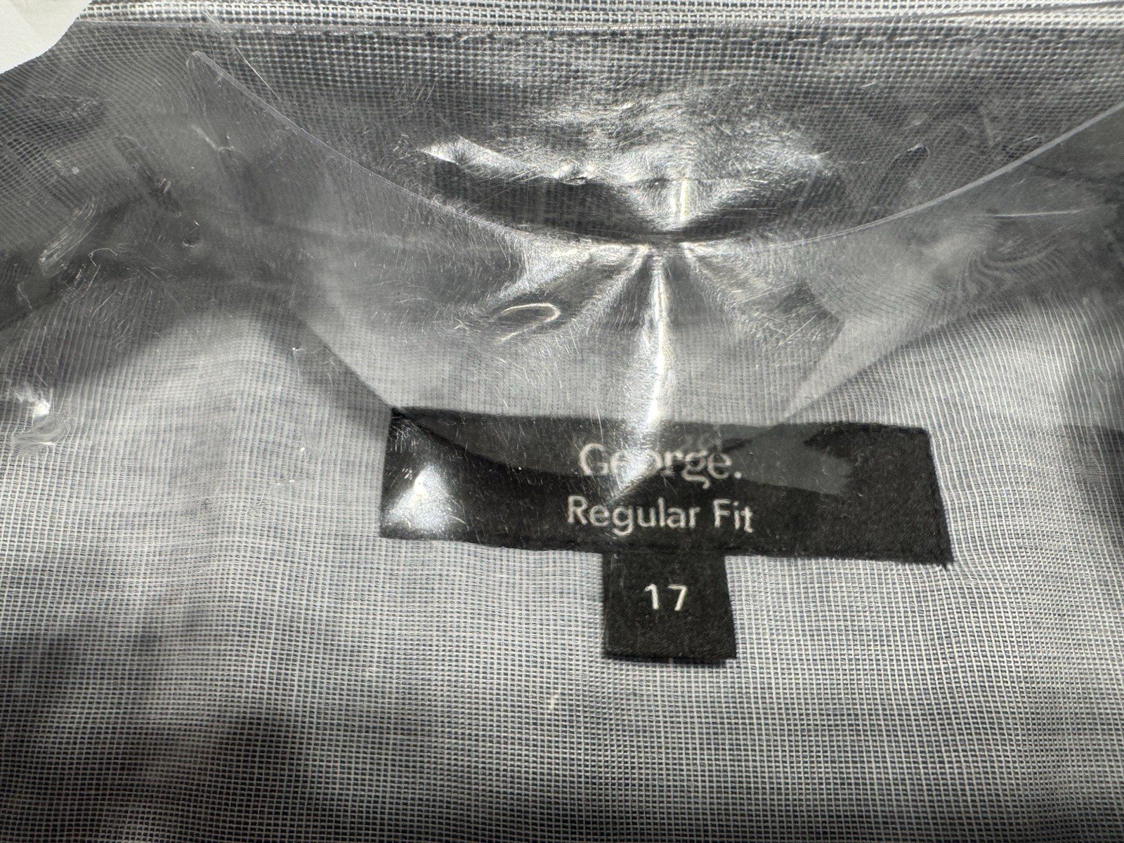 NEW Grey Woven Long Sleeve Regular Fit Easy Iron Shirt Neck 17