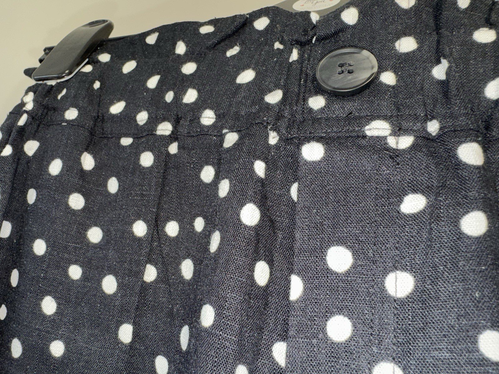 New Look Black Linen Blend High Waisted Shorts Elasticated Waist Size 8