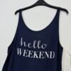 Next Navy Blue Graphic Strap Cami Top Size 10