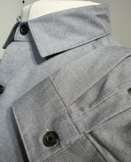 Next Silver Grey Super Soft Woven Long Sleeve Shirt Size 16 Yr Small adult