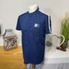 OSTU Blue Pique Knit Graphic Polo Shirt Size L