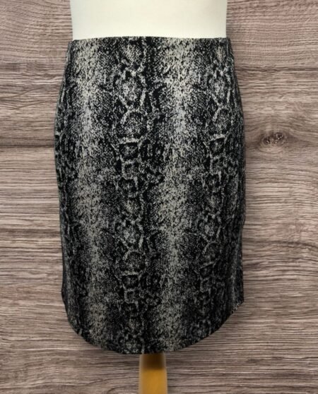 Papaya Stretch Pencil Skirt  Print Fabric Elasticated Waist Size 18