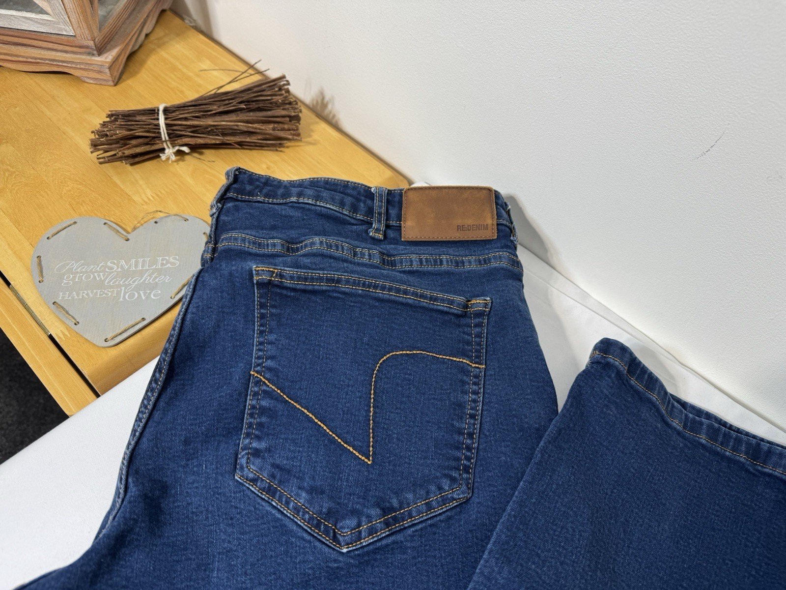 Re:Denim Blue Straight Fit Jeans W40 L30