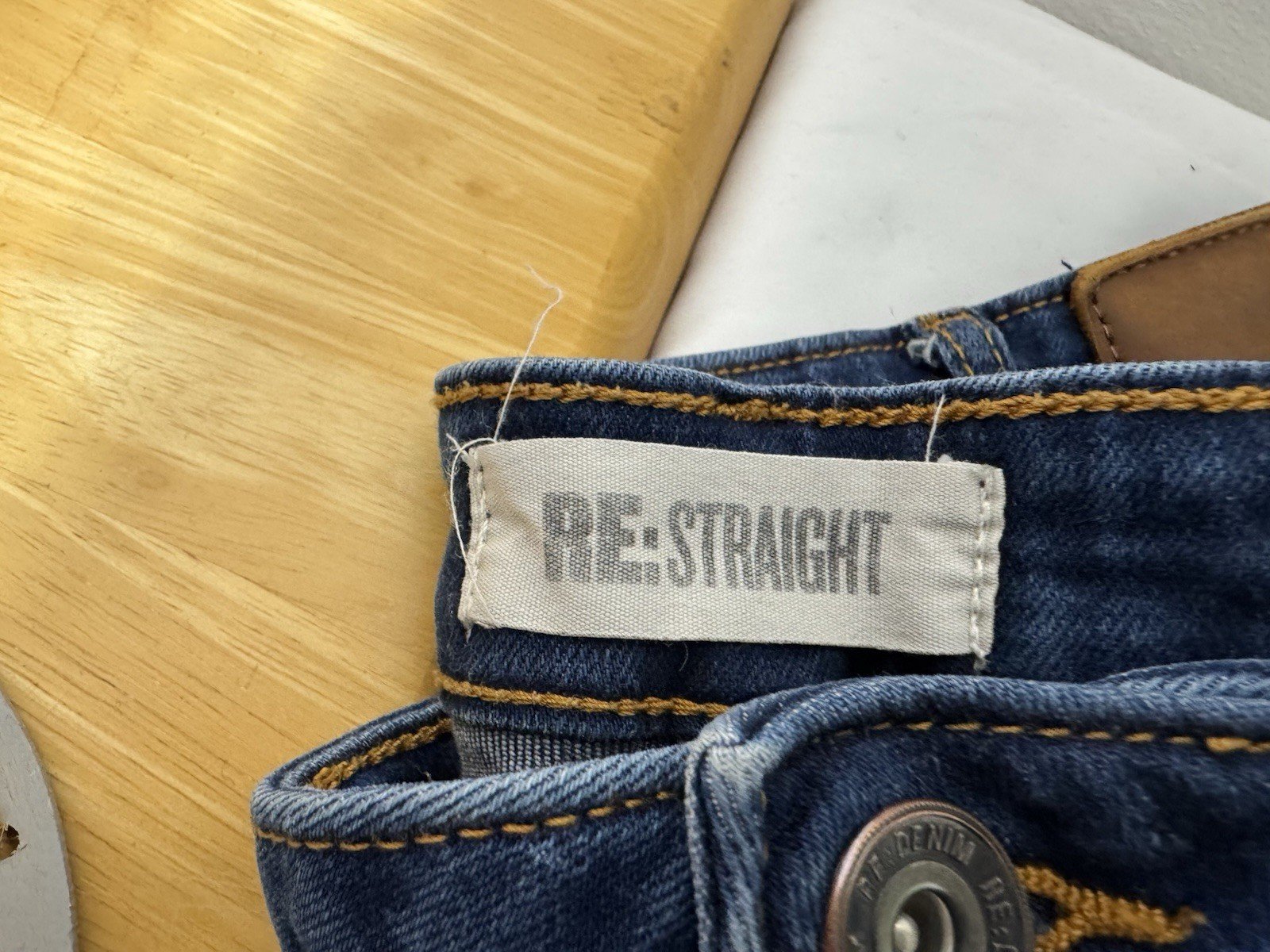 Re:Denim Blue Straight Fit Jeans W40 L30