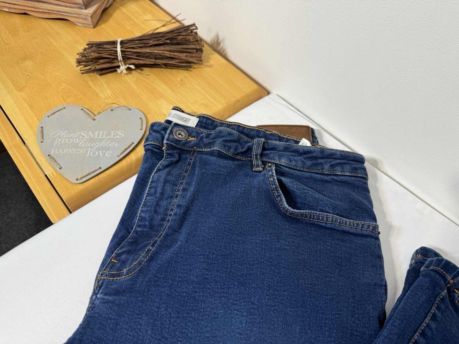 Re:Denim Blue Straight Fit Jeans W40 L30