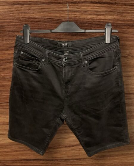 SMOG black Denim Shorts Zip And Button Close Pockets Size L